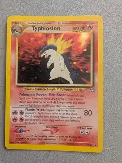 Pokemon Typhlosion Neo Genesis Holo Rare 18/111 Stage 2 100 HP Card - Image 1
