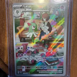 Pokemon TCG Kirlia Scarlet & Violet Base Set Holo Illustration Card 212/198 - Image 1