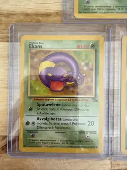 3 Italian Pokemon TCG Ekans Fossil 46/62 Unlimited Regular Common Card WOTC LP - Image 2