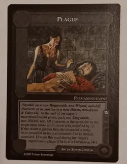 Middle-Earth CCG MECCG Plague The Lidless Eye LE LOTR Rare Card NEAR MINT - Image 1