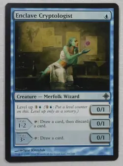MAGIC THE GATHERING MTG RISE OF THE ELDRAZI ENCLAVE CRYPTOLOGIST CREATURE CARD - Image 1