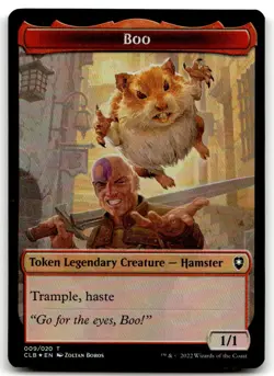 MTG Treasure // Boo Double-Sided Token FOIL T Commander Legends: Battle for Bald - Image 1