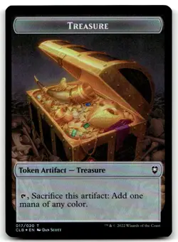 MTG Treasure // Boo Double-Sided Token FOIL T Commander Legends: Battle for Bald - Image 2