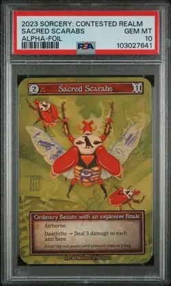 Sorcery Contested Realm Alpha Foil - Sacred Scarabs - Melissa Benson PSA 10 - Image 1