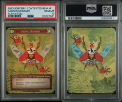 Sorcery Contested Realm Alpha Foil - Sacred Scarabs - Melissa Benson PSA 10 - Image 3