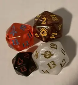 x4: MTG D20 Dice Lot - Assassin’s Creed - MKM + Magic The Gathering TCG CCG - Image 1