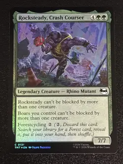 MTG Teenage Mutant Ninja Turtles Rocksteady, Crash Courser Foil 0131 NM - Image 1