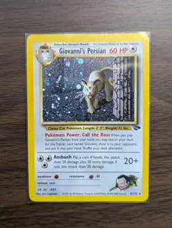 Pokemon TCG Giovanni's Persian 8/132 Gym Challenge Holo Rare Unlimited - Image 1