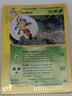 Ledian H14/H32 Skyridge Holo Foil Rare Pokemon TCG Nintendo e-Reader - Image 3