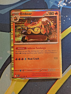 Emboar 013/086Sv: White Flare Holo Rare Pokemon TCG NM - Image 1
