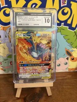 Pokemon Tag Team Sky Legends Articuno Moltres Zapados 035/054 CGC 10 Gem Mint - Image 1