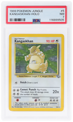 1999 Pokemon Jungle Kangaskhan Holo #5 PSA 7 - Image 1