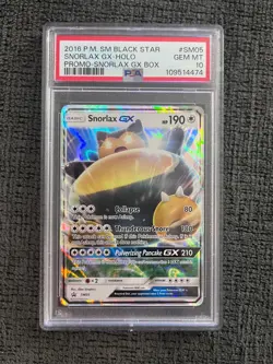 2016 POKEMON SM BLACK STAR PROMO SNORLAX GX BOX #SM05 SNORLAX GX-HOLO PSA 10 - Image 1