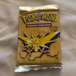(READ DESCRIPTION)Pokemon TCG Fossil 1st Edition Booster Pack Zapdos 11 English - Image 1
