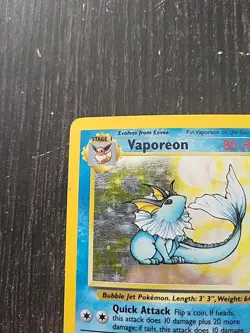Pokemon TCG Vaporeon Jungle 12/64 Holo Unlimited 1999 - Image 2