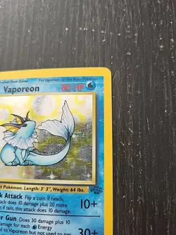 Pokemon TCG Vaporeon Jungle 12/64 Holo Unlimited 1999 - Image 3
