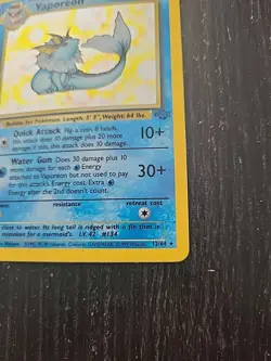 Pokemon TCG Vaporeon Jungle 12/64 Holo Unlimited 1999 - Image 5