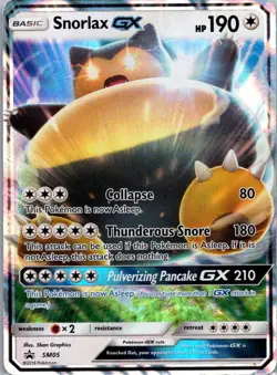 Pokemon TCG Snorlax-GX SM05 SM Black Star Promos Holo MP - Image 1