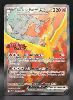 Pokemon TCG Team Rockets Moltres EX#208/182 Destined Rivals - Image 1