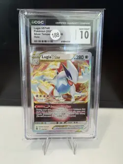 CGC GEM MINT 10 LUGIA VSTAR POKEMON 2022 SILVER TEMPEST 139/195 HOLO - Image 1