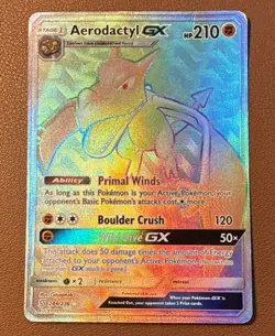 Aerodactyl GX (Secret) Lightly Played 244/236 Sm-Unified Minds Holo Pokemon TCG - Image 1