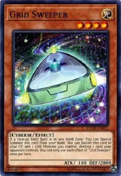 Yugioh - Grid Sweeper x 3 - NM - Free Holographic Card - Image 1