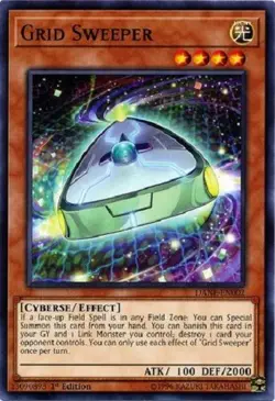 Yugioh - Grid Sweeper x 3 - NM - Free Holographic Card - Image 2