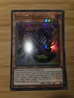 Yugioh Rokket Caliber BODE-EN001 Ultra Rare 1st Edition Light Play - Image 1