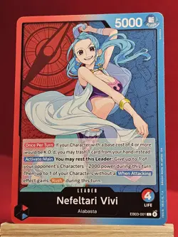 One Piece TCG Nefeltari Vivi EB03-001 Normal Leader Non Foil - Image 1