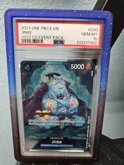 PSA 10 Jinbe (CS 2023 Event Pack) P-030 One Piece Championship Promo - Image 1
