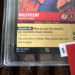 Maleficent Monstrous Dragon Store Championship Promo Disney Lorcana TAG 10 #2 - Image 2