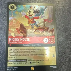 Disney Lorcana Mickey Mouse-Brave Little Prince Fabled Cold Foil 111/204 NM - Image 1