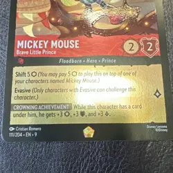 Disney Lorcana Mickey Mouse-Brave Little Prince Fabled Cold Foil 111/204 NM - Image 5