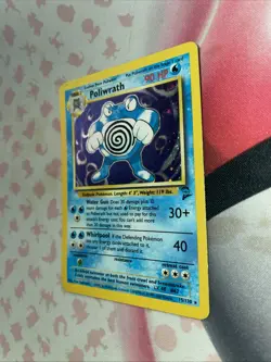 Poliwrath Holo Rare Pokemon TCG Card Base Set 2,15/130, DMG Condition - Image 1