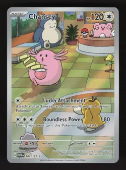 Chansey 187/167 Pokemon Twilight Masquerade Holo Full Art Card - Image 1