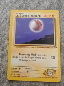 LT. SURGE's VOLTORB 86/132 Gym Challenge Set Pokemon Card WOTC LP - Image 1