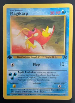 POKEMON TEAM ROCKET 1ST EDITION MAGIKARP UNCOMMON CARD 47/82 - Image 1