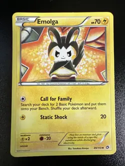 Emolga Legendary Treasures 49/113 LP Pokemon Card - Image 1