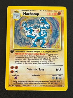 Machamp 8/102 - 1st Edition Base Set Pokemon Card - Holo MP - Image 1
