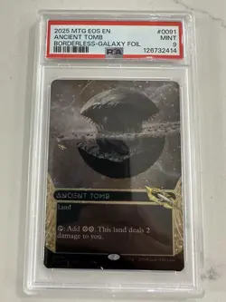 Magic The Gathering Ancient Tomb Galaxy Foil PSA 9 - Image 1