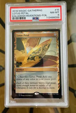 2016 Magic The Gathering Lotus Petal Masterpiece PSA 8 Graded - Image 2