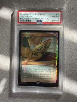 2016 Magic The Gathering Lotus Petal Masterpiece PSA 8 Graded - Image 3
