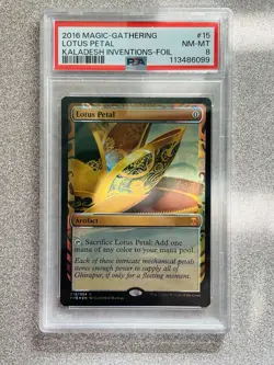2016 Magic The Gathering Lotus Petal Masterpiece PSA 8 Graded - Image 5