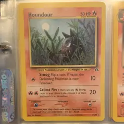 Pokemon Houndour Neo Discovery 24/75 Rare 50 HP Vintage English TCG Card - Image 1