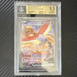 Pokemon Ethan's Ho-Oh EX 230/182 Sv10 Destined Rivals SIR Holo Beckett 9.5 - Image 1