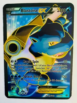 Blastoise EX 142/146 Full Art XY Base Set Pokemon Card - Image 1