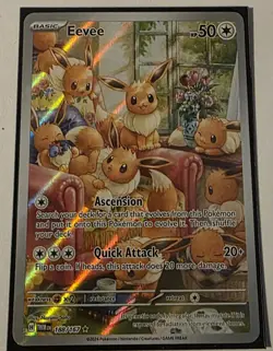 Pokemon Eevee Illustration Rare Full Art Holo 188/167 Twilight Masquerade Engli… - Image 1