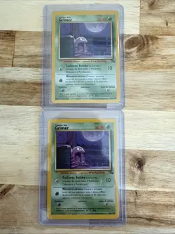 2 Pokemon Grimer 48/62 Fossil Common Italian LP+ Vintage Vtg Nintendo Pokemon - Image 1