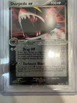 Pokemon Sharpedo ex 104/107 EX Deoxys Ultra Rare Holo Stage 1 HP 100 English - Image 3