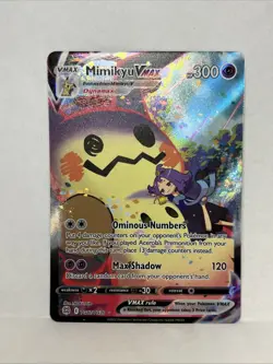 Pokemon TCG Mimikyu VMAX Ultra Rare Full Art Holo TG17/TG30 300 HP - Image 3